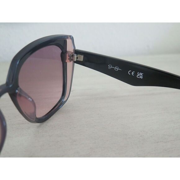 Jessica Simpson J6129 OXRS Women's Oversized Black/Pink Sunglasses - Picture 9 of 12